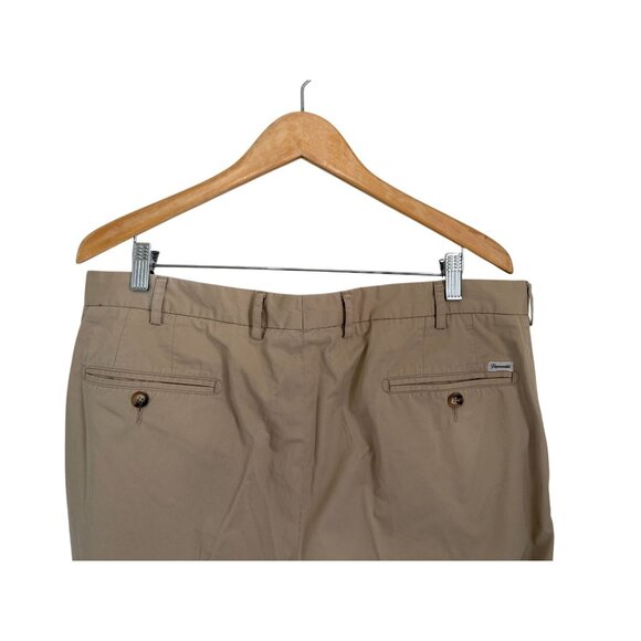 Faconnable Mens Beige Cotton Flat-Front Casual Pants Size 38 - Picture 7 of 10